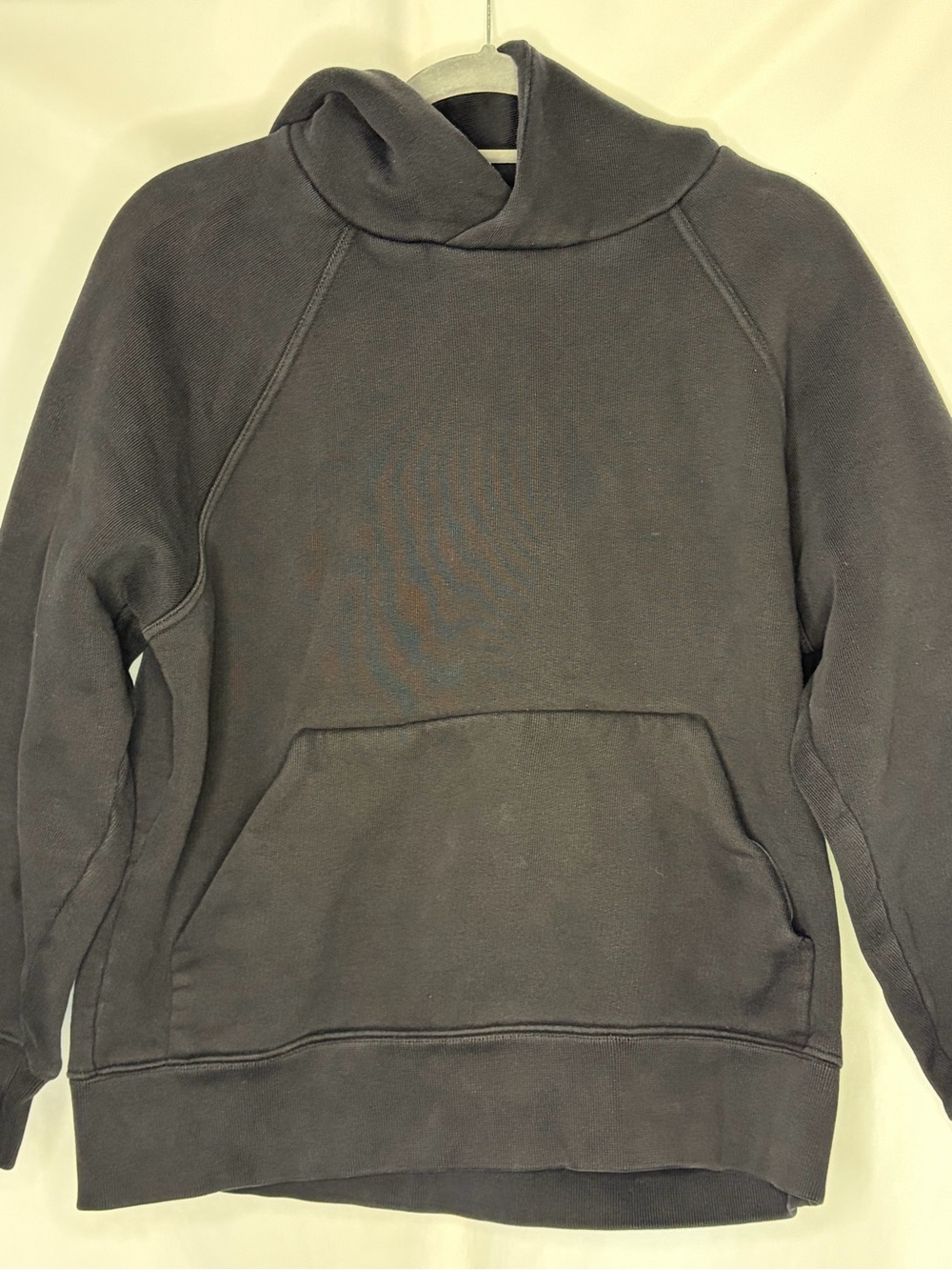 Zara Heavyweight Black Funnel Neck Hoodie Sweatshirt Size Small - Picture 2 of 7